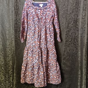 Cat & Jack Kids Medium 7/8 Long Blue Dress